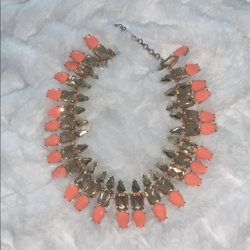 Bebe Gold/Coral Necklace